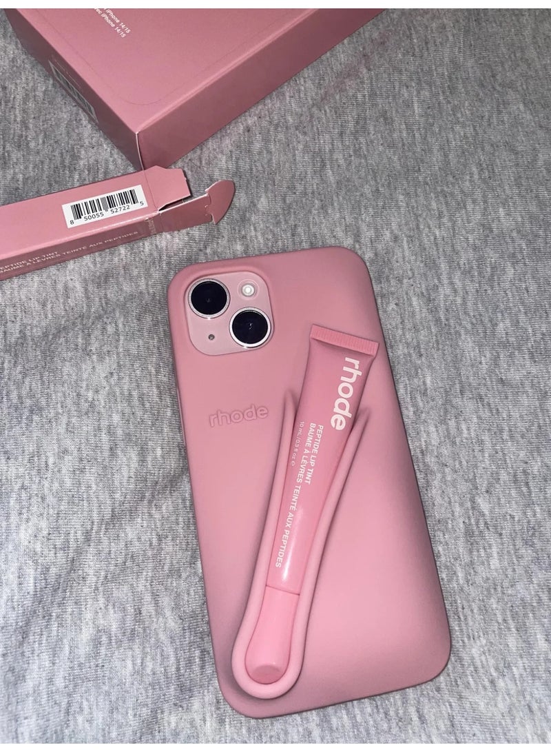 Rhode iPhone 16 Pro Silicone Lip Holder for Cell Phone, Lip Gloss Adhesive Sleeve for Phone, Lip Holder Stick-on Phone Case, Back Stick On Holder for Rhode iPhone 16 Pro(Ribbon) - Image 4